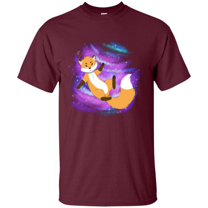 Space Fox T-shirt Maroon
