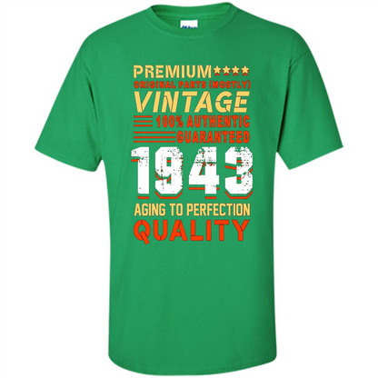 Vintage 1943 T-Shirt Aging To Perfection Quality Irish Green