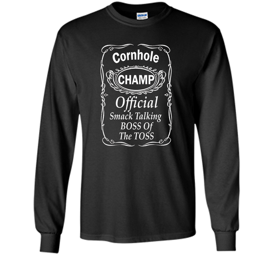 Cornhole Champ Distressed T-shirt Royal