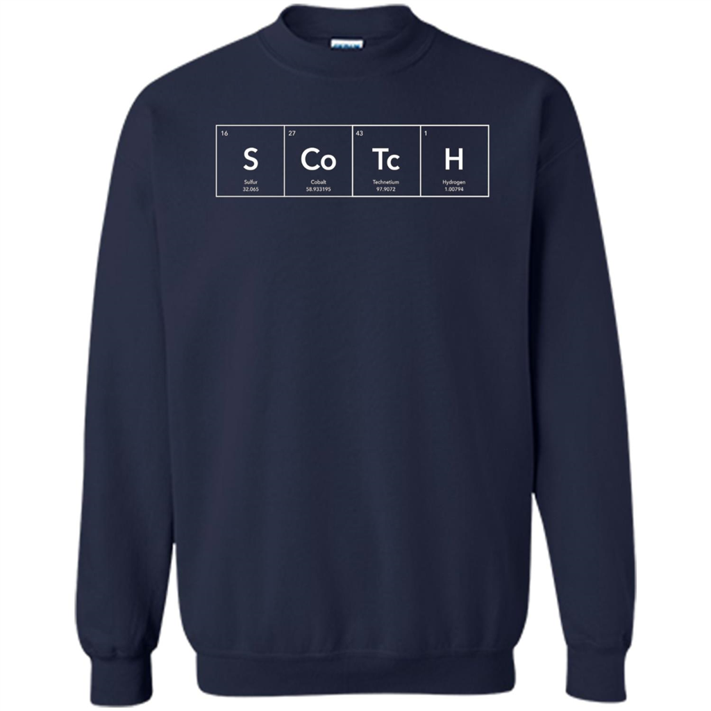 Scotch Periodic Table of Elements Funny T-shirt Navy