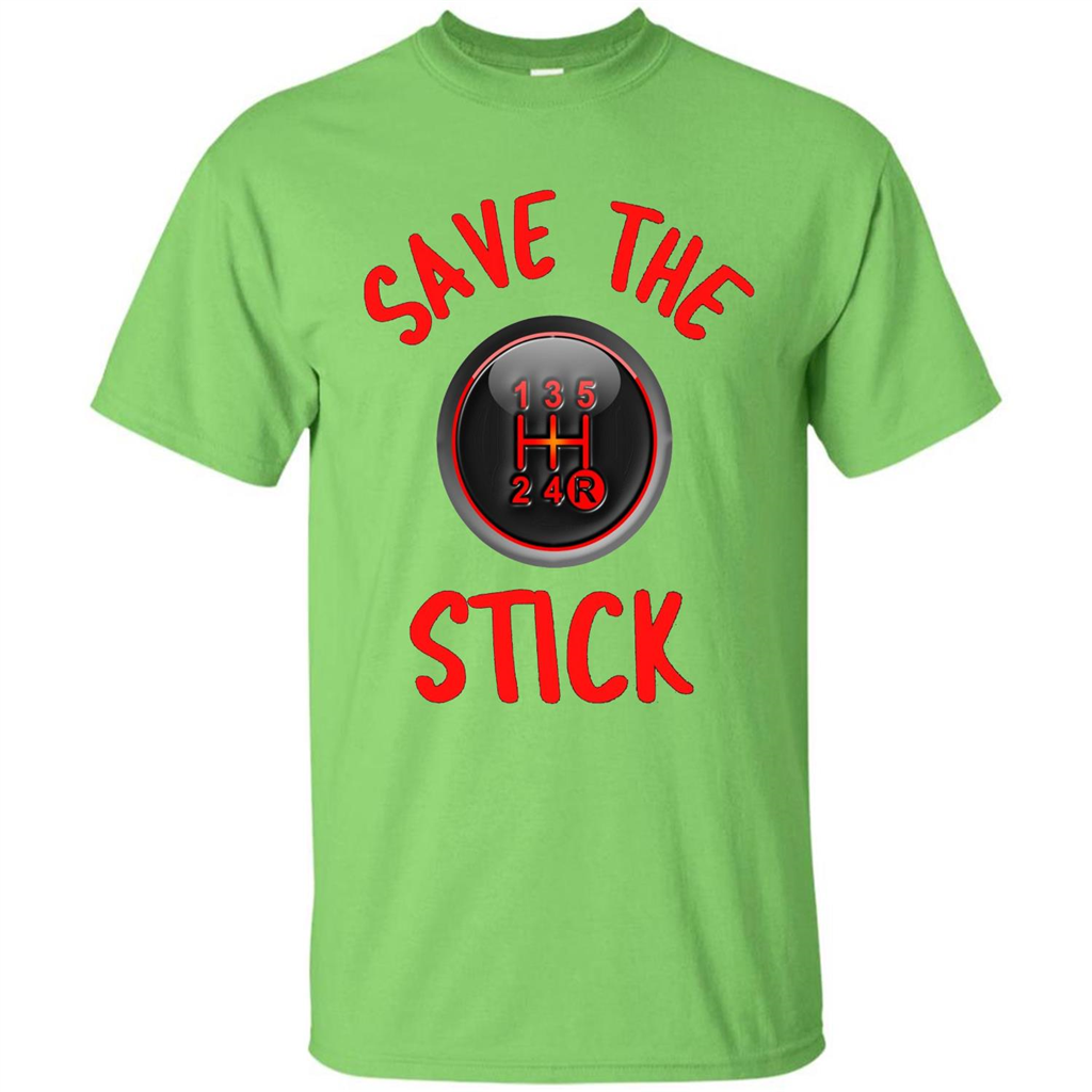 Car Racing T-Shirt Save The Stick Lime