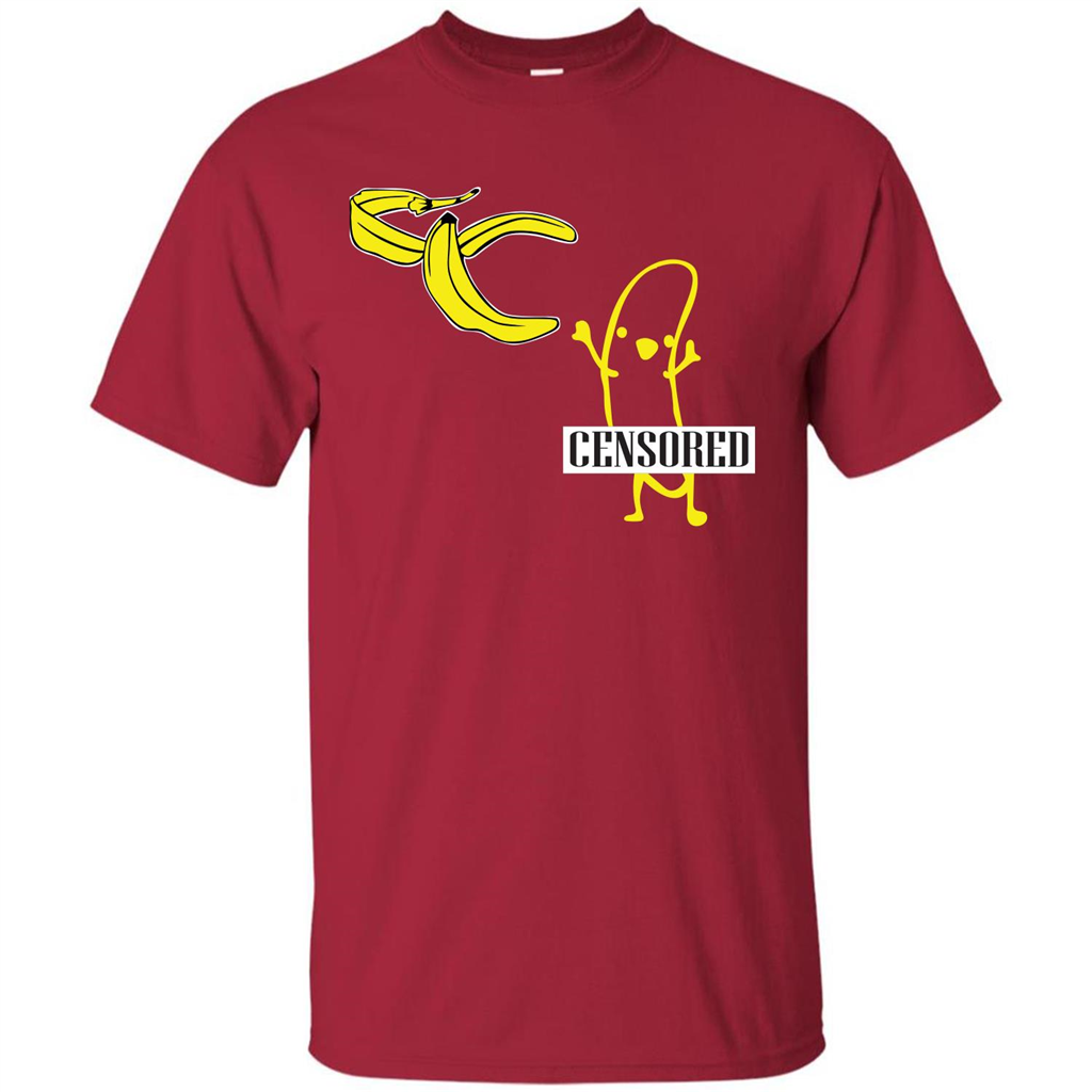 Banana T-shirt Censored T-shirt Cardinal