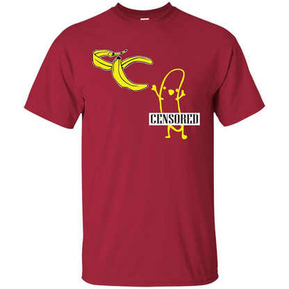 Banana T-shirt Censored T-shirt Cardinal