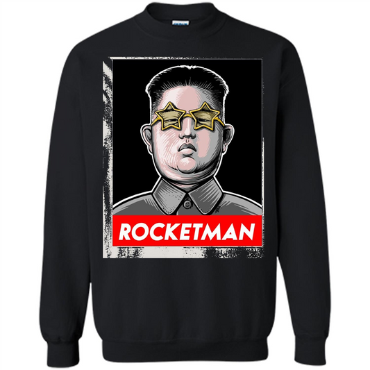 Trump Rocket Man Kim Jong Un North Korea T-shirt Orange