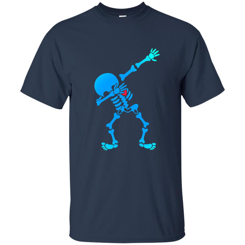 Dabbing Skeleton Halloween 2017 T-shirt Navy