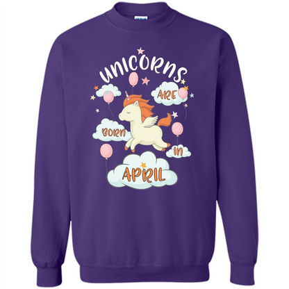 April Unicorn T-shirt Unicorns Are Born In April T-shirt Orange