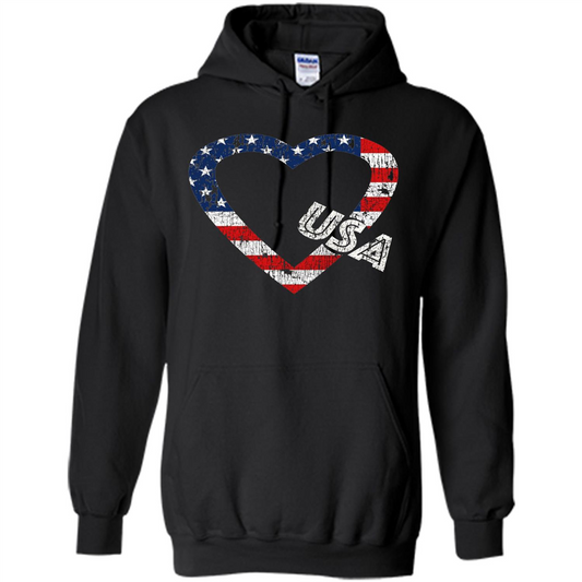 Independence Day T-shirt Love USA Black