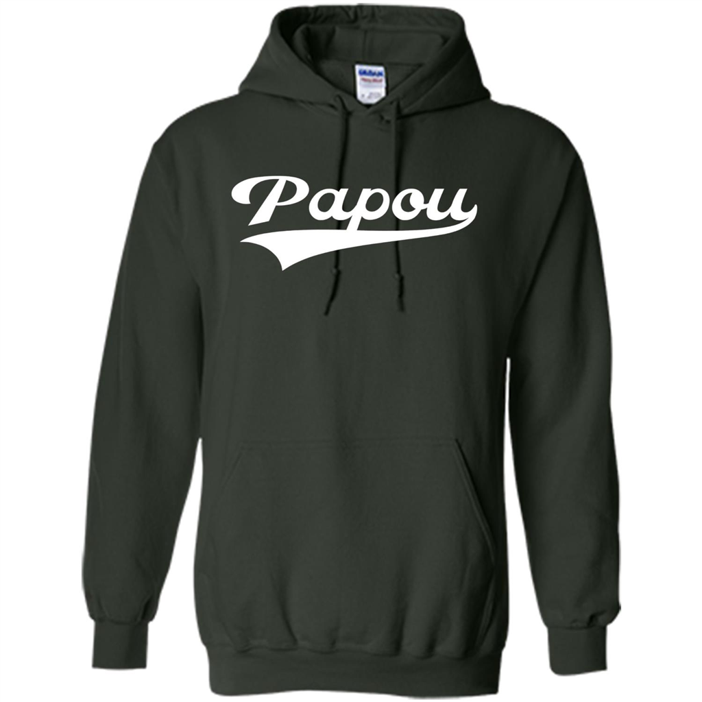 Fathers Day T-shirt Papou Forest Green