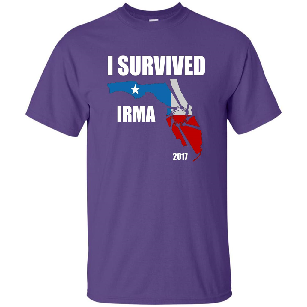 I Survived Hurricane Irma 2017 T-shirt Purple