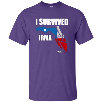 I Survived Hurricane Irma 2017 T-shirt Purple