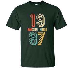 Awesome Since 1987 T-shirt 30 yrs old Bday 30th Birthday Tee T-shirt