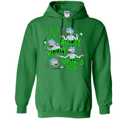 Rick &amp; Morty Riggity Riggity Wrecked shirt Irish Green