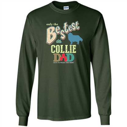 Bestest Collie Dad Best Collie T-shirt Forest Green