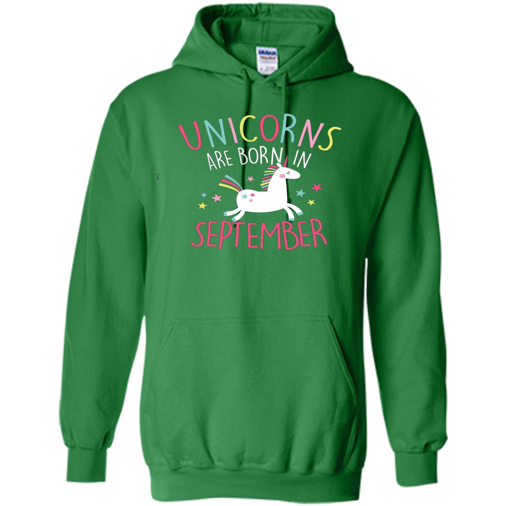 Unicorns Are Born In September Birthday T-Shirt Irish Green