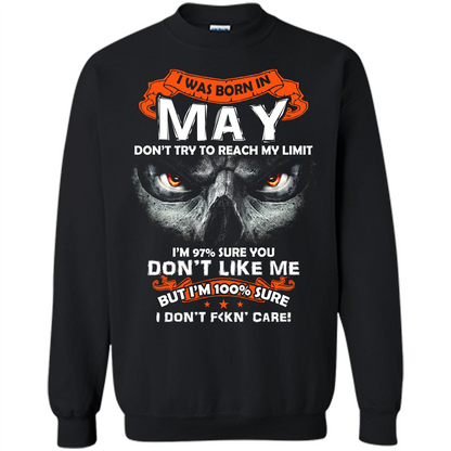 May T-shirt I Was Born In May T-shirt Black