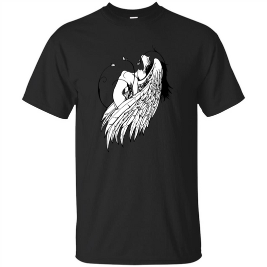 Angel T-shirt Angel Wings Black