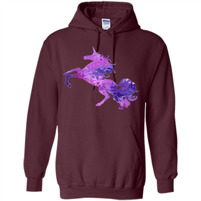 Unicorn Glitter Cute Beautiful Unicorn T-shirt Maroon