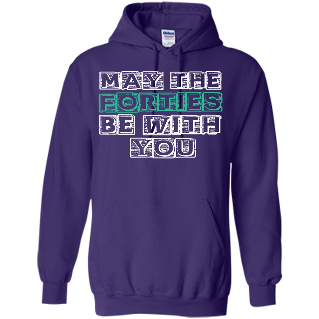 Birthday Gift T-shirt May The Forties Be With You T-shirt Purple