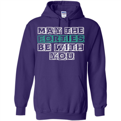 Birthday Gift T-shirt May The Forties Be With You T-shirt Purple