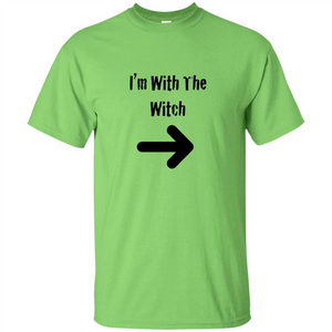 Halloween Couples Costume T-shirt I'm With The Witch