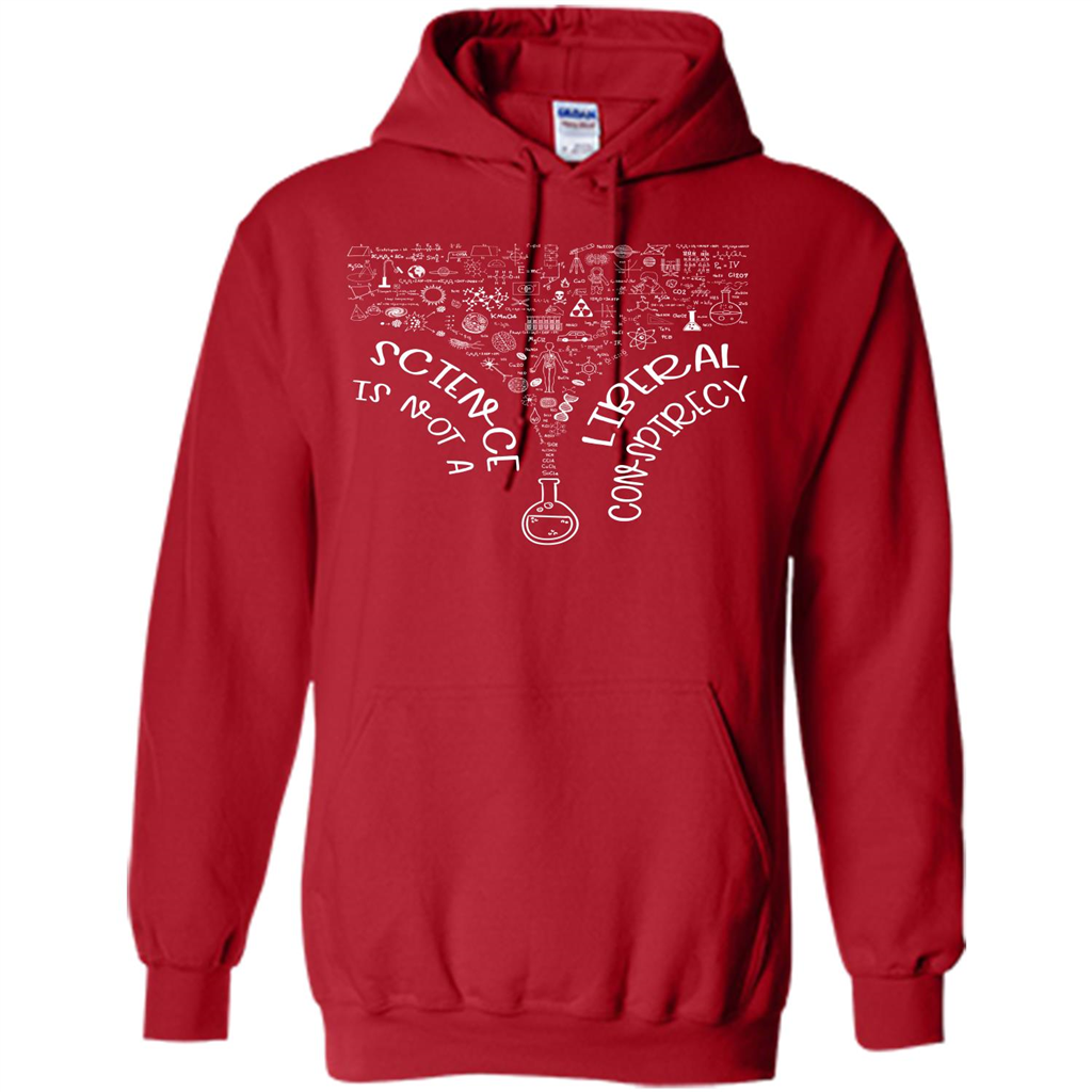 Science Lover T-shirt Science Is Not A Liberal Conspiracy Red