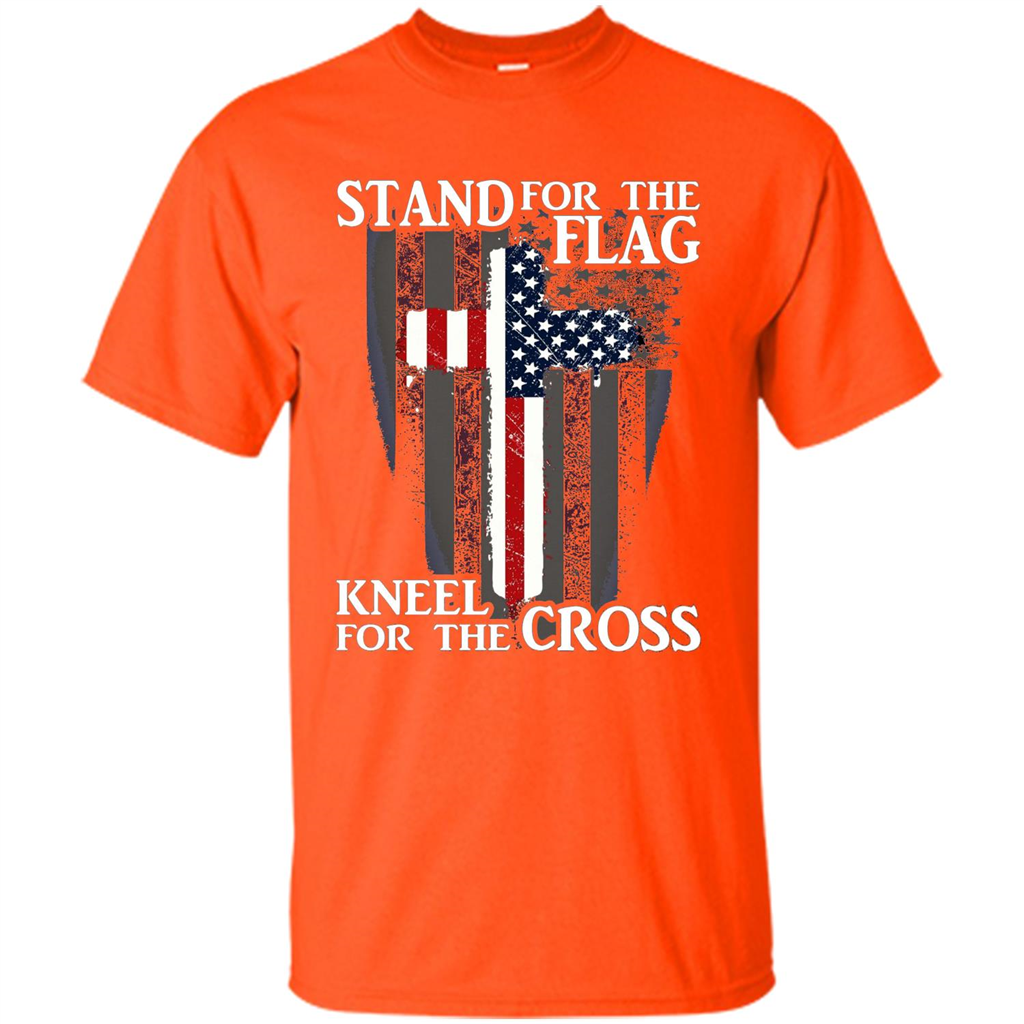 Stand For The Flag Kneel For The Cross T-Shirt Orange