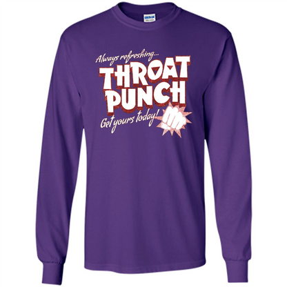 Distressed Refreshing Throat Punch Get Your Today T-Shirt Purple