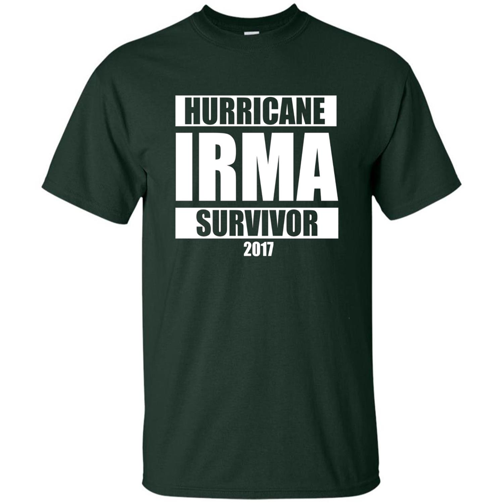 Hurricane Irma Survivor T-shirt 2017 Forest Green