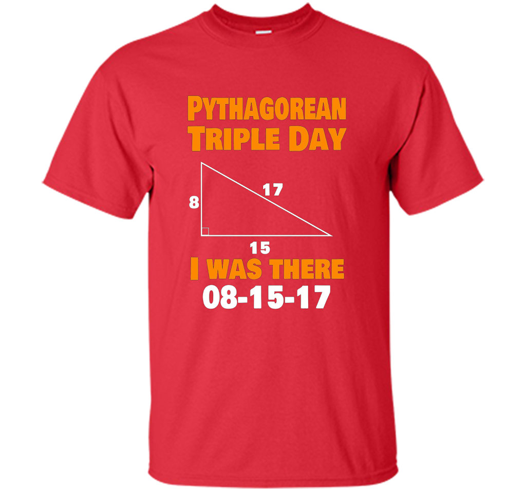 Pythagorean Triple Day 2017 8-15-17 Geeky T-shirt Red