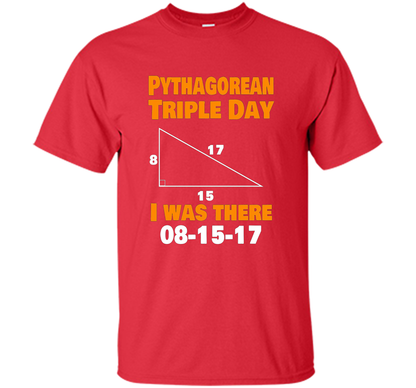 Pythagorean Triple Day 2017 8-15-17 Geeky T-shirt Red