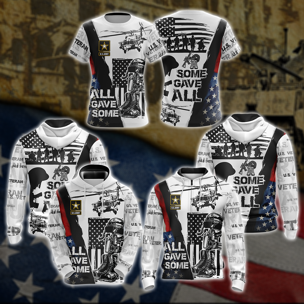 US Army Veteran T-shirt Zip Hoodie Hawaiian shirt