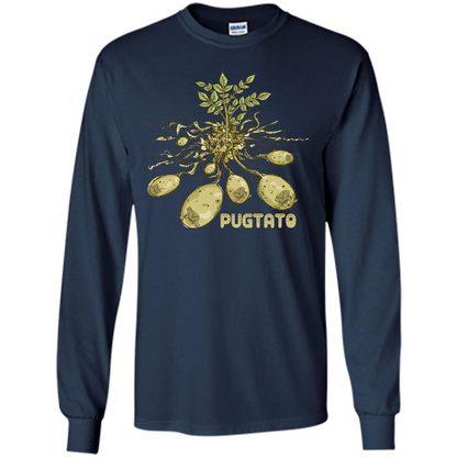 Pug Lover T-shirt Pug Potato Pugtato Navy