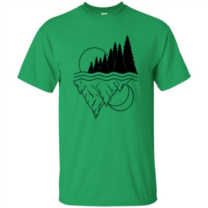 Nature Merged Moon And Sun T-shirt Irish Green