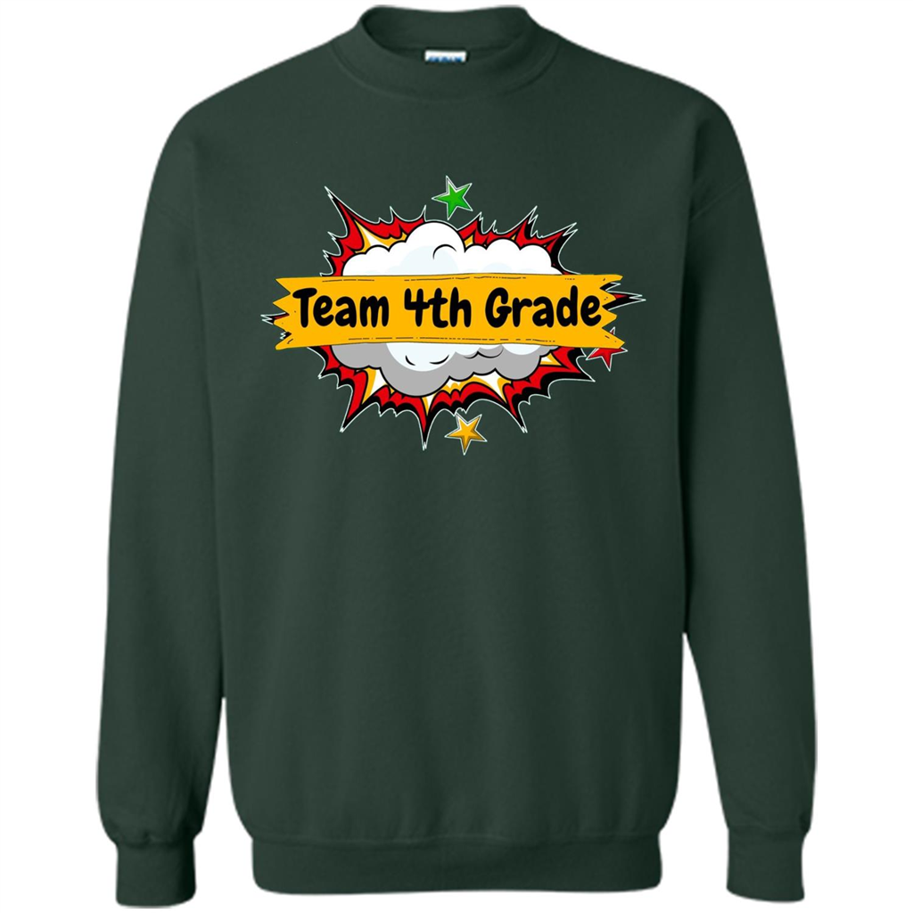 Team 4th Grade T-shirt Back To School Teacher Student T-shirt Forest Green