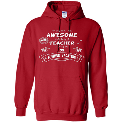 Teacher T-shirt Teacher On Summer Vacation Red