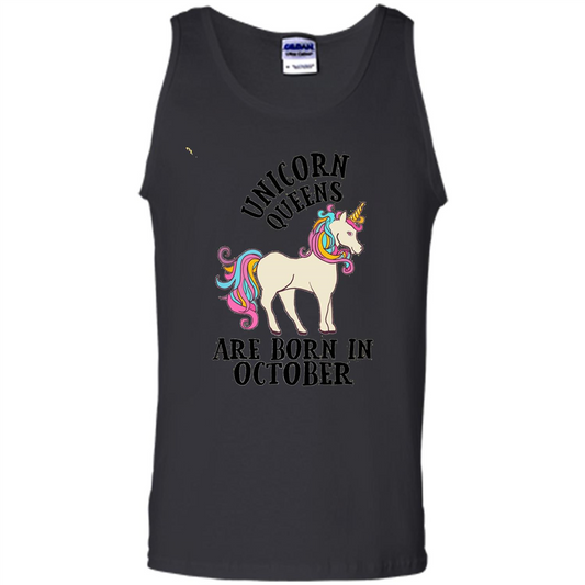October Unicorn Birthday T-shirt Unicorn Queens Are Born In October Black