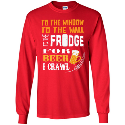 Beer. For Beer I Crawl T-shirt Red