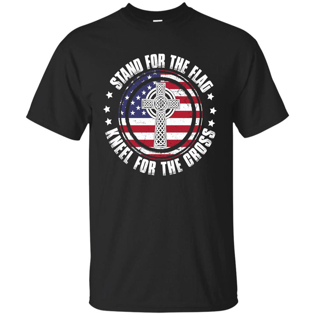 Stand For The Flag Knell For The Cross T-shirt Black