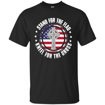 Stand For The Flag Knell For The Cross T-shirt Black