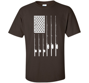 Patriotic Fishing T-Shirt with American USA Flag Great Gift shirt