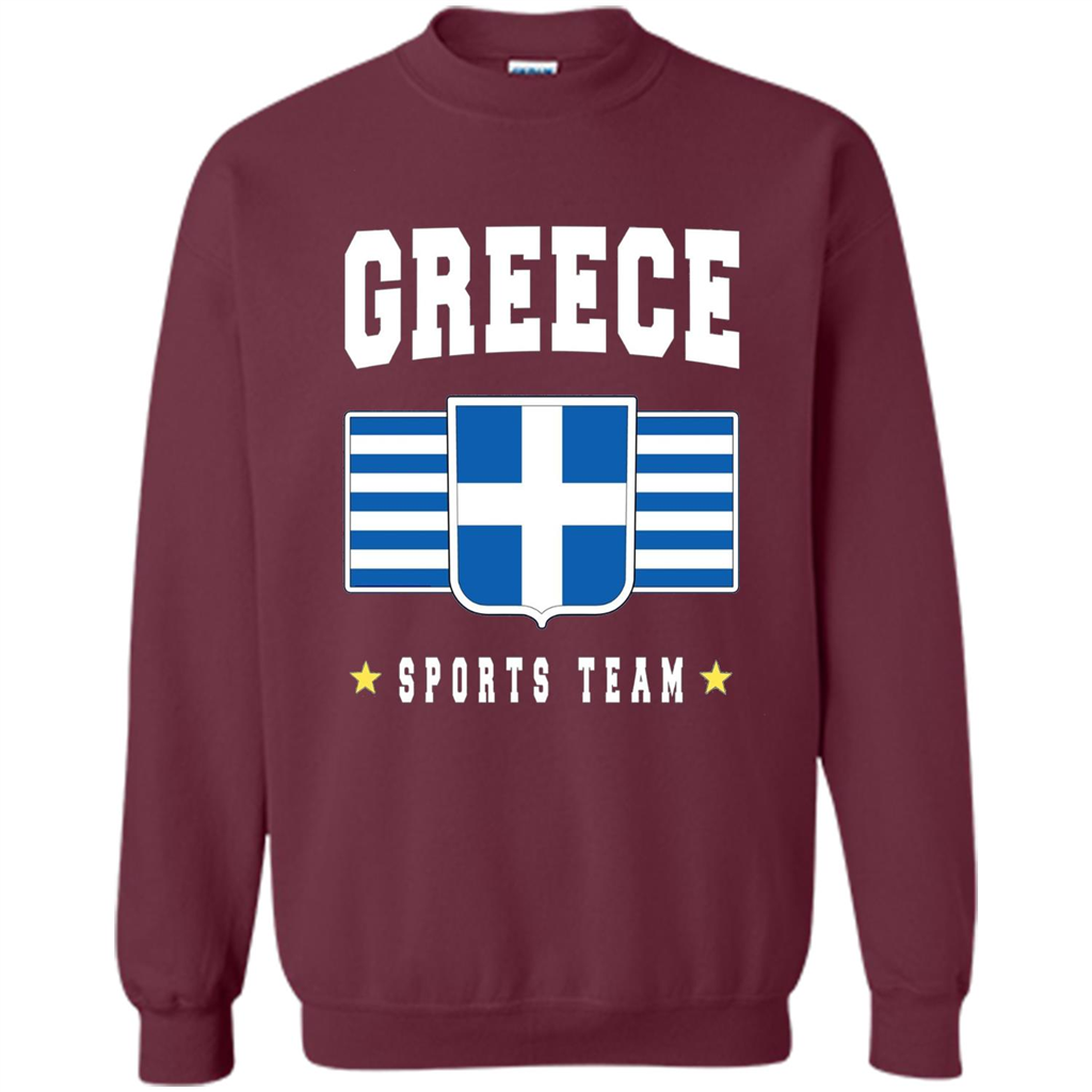 GREECE T-shirt Greek Flag T-shirt Sports Team Maroon