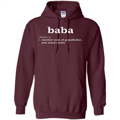 Fathers Day T-shirt Baba Definition Maroon