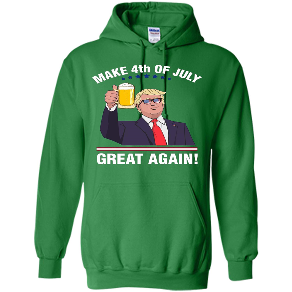 American T-shirt Make 4th Of July Great Again Irish Green