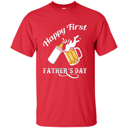 Happy First Father's Day T-shirt 2017 Red