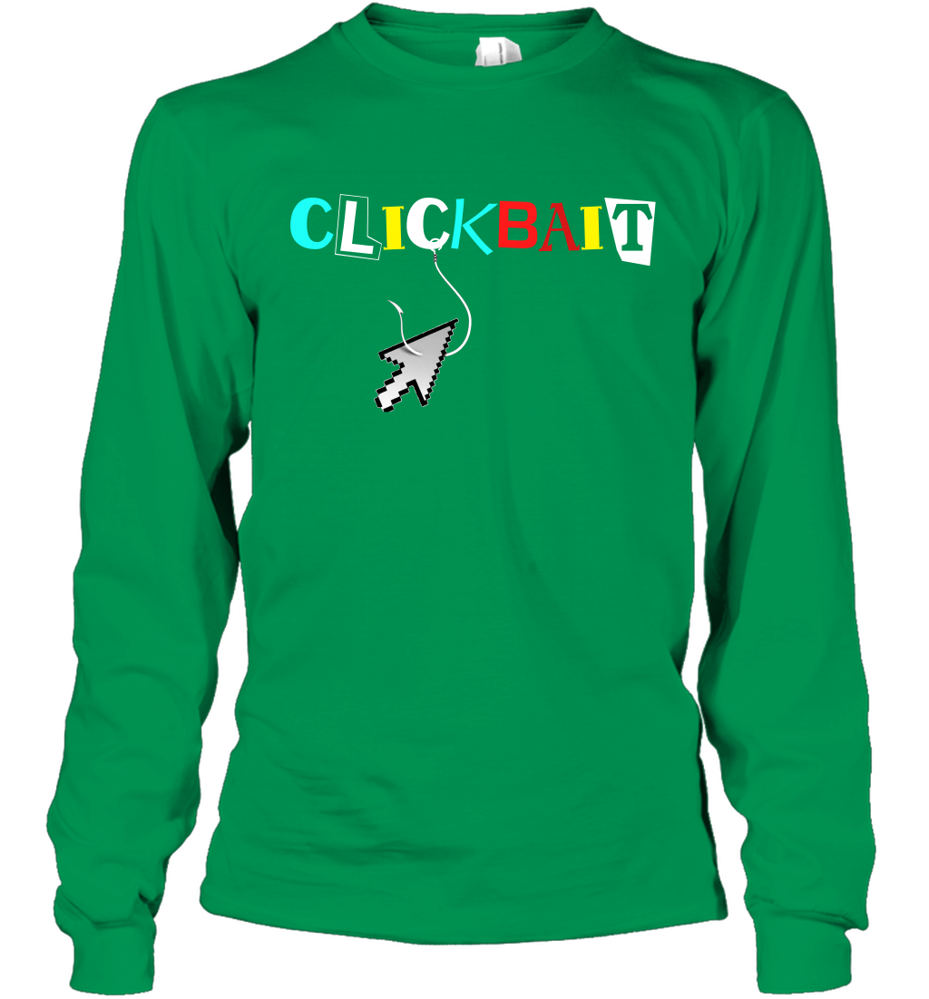 ClickBait Fishing Shirt Long Sleeve T-Shirt Long Sleeve T-Shirt Irish Green