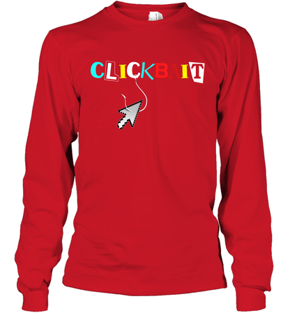 ClickBait Fishing Shirt Long Sleeve T-Shirt Long Sleeve T-Shirt Red