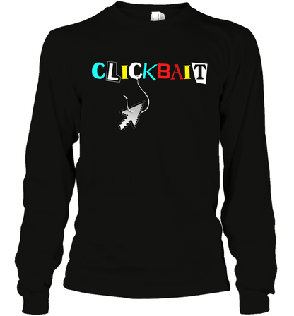 ClickBait Fishing Shirt Long Sleeve T-Shirt Long Sleeve T-Shirt Black