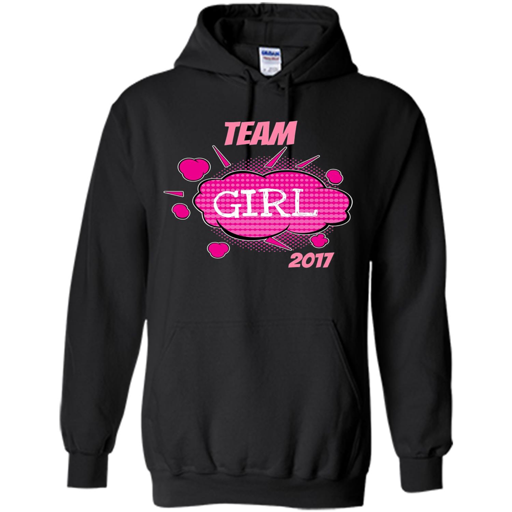 Team Girl Baby Shower Gender Reveal Party Cute Pink T-shirt Black