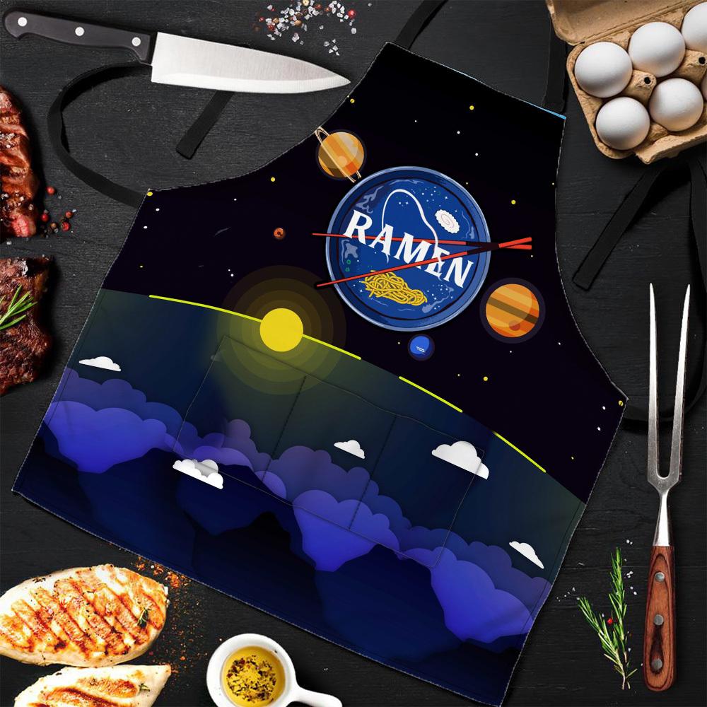 Ramen in Nasa style 3D Apron All Over Print Apron