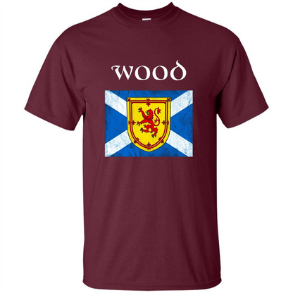 Scottish Clan Wood T-shirt Maroon